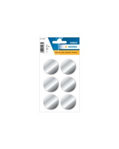 Herma Stickers Weihnachtssticker Silberetiketten, 3 Blatt / 18 Etiketten