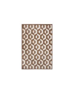 Hanse Home Teppich Iconic Hexa 133 cm x 190 cm, Braun/Weiss
