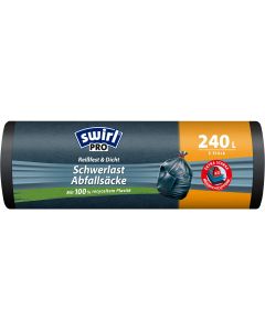 Swirl Schwerlast-Müllbeutel 240 l, 5 Stück