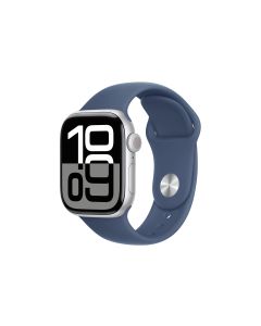 Apple Watch Series 10 42 mm Alu Silber Sport Denim M/L
