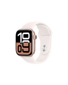 Apple Watch Series 10 42 mm Alu Roségold Sport Weiss S/M