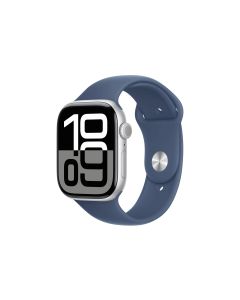 Apple Watch Series 10 46 mm Alu Silber Sport Denim S/M