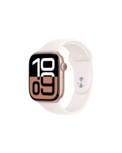 Apple Watch Series 10 46 mm Alu Rose Gold Sport Weiss M/L
