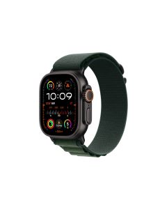 Apple Watch Ultra 2 Black Titanium Alpine Loop Dunkelgrün Medium