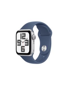 Apple Watch SE 2024 40 mm GPS Silver Denim Sport Band M/L