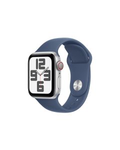 Apple Watch SE 2024 40 mm LTE Silver Denim Sport Band M/L