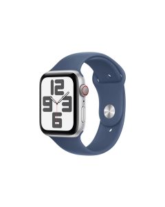Apple Watch SE 2024 44 mm LTE Silver Denim Sport Band M/L