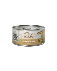 Wildes Land Katzen-Snack Filet Huhn & Ente 12 x 80 g