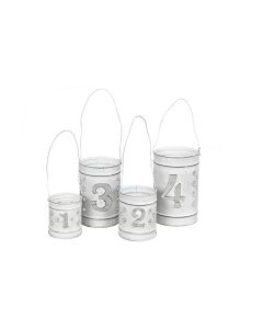 COCON Windlichter Weiss, 4 Stück