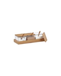 relaxdays Zuckerdose 400 ml, 3 Stück, Braun