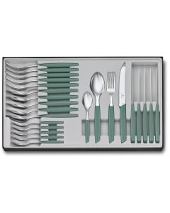 Victorinox Besteck-Set Swiss Modern 24-teilig, Salbeigrün