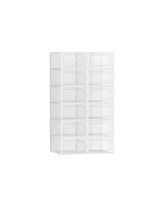 Songmics Schuhorganizer 12 Stück, 33.3 x 14 cm, Transparent