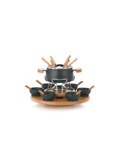 Kela Fleischfondue-Set Natura 23 Teile, Schwarz