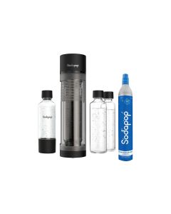 Sodapop Wassersprudler Logan Schwarz matt/Transparent