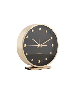 KARLSSON Klassischer Wecker Shiny Dots Black / Gold