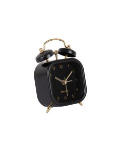 KARLSSON Klassischer Wecker Metallic Glam square Black