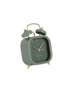 KARLSSON Klassischer Wecker Metallic Glam square Jungle green