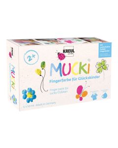 Kreul Fingerfarbe Set Glückskinder 50 ml, 6 Stück