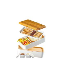 Umami Lunchbox Original L White und Bamboo