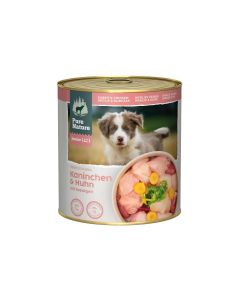 Pure Nature Nassfutter Junior Kaninchen&Huhn, 800 g