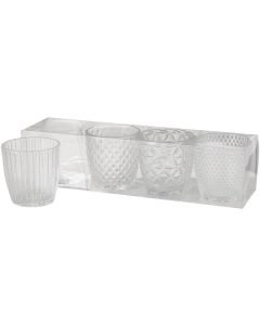 Boltze Windlicht Marilu 4-teilig, Transparent