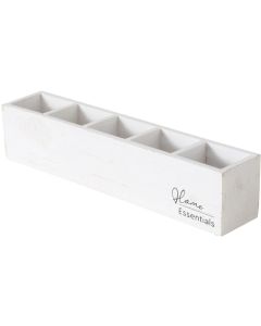 Boltze Aufbewahrungskiste Essentials Shabby Chic 47 x 9 cm, Weiss