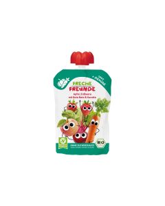 Freche Freunde Quetschbeutel Apfel, Erdbeere, Rote Beete & Karotte 100 g