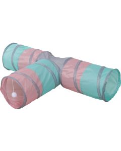 Kerbl Katzen-Spieltunnel Triangle Ø 25 cm x 80 cm x 50 cm
