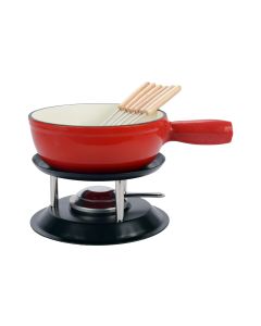 OHMEX Fondue-Set OHM-FND-2215 8 Teile, Rot/Schwarz
