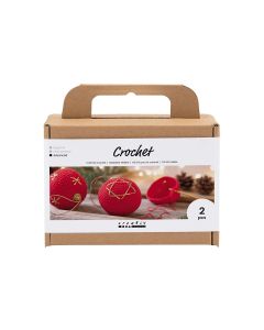 Creativ Company Bastelset Weihnachtskugeln Häkeln