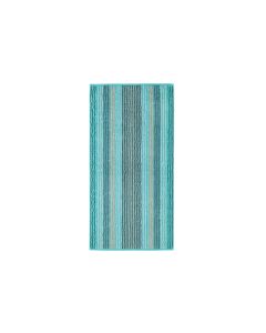 Cawö Handtuch Unique Streifen 50 x 100 cm, Türkis