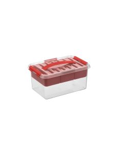 Sigma Home Aufbewahrungsbox Q-Line Rot, Volumen: 6 l