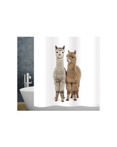diaqua® Duschvorhang Paco 120 x 200 cm, Braun/Weiss