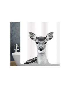 diaqua® Duschvorhang Bambi 120 x 200 cm, Grau/Weiss