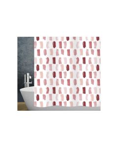 diaqua® Duschvorhang Paint Red 180 x 200 cm, Rot/Weiss