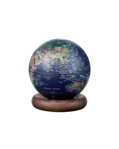 Gingko LED Stimmungslicht AtlasGlobe 13 cm Braun/Dunkelblau