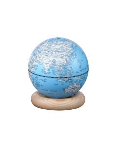 Gingko LED Stimmungslicht AtlasGlobe 13 cm Blau/Hellbraun