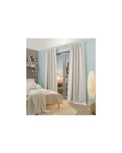 Stotz Decor AG Nachtvorhang mit Faltenband Flint, Blackout 135 cm x 300 cm