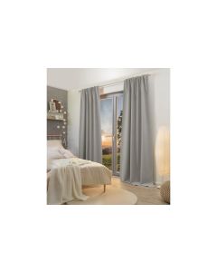 Stotz Decor AG Nachtvorhang mit Faltenband Flint, Blackout 135 cm x 300 cm