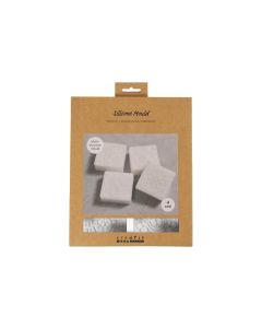 Creativ Company Silikon Form Giessform Quadratisch, 4 Stück
