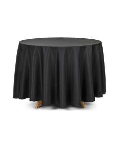 Partydeco Tischdecke Rund schwarz, D 230 cm, 1 Stück