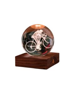 Gingko LED Stimmungslicht Amber Radfahrer Braun/Transparent