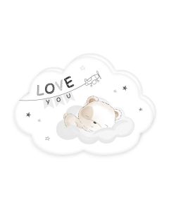 Herding Kissen Sleeping little Bear 25.5 x 36 cm, Weiss