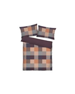 Tom Tailor Bettwäschegarnitur Flanell 160 x 210 cm + 65 x 100 cm, Braun