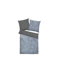 Tom Tailor Bettwäschegarnitur Melangeflanell 160 x 210 cm + 65 x 100 cm