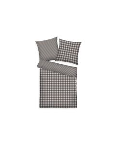 Tom Tailor Bettwäschegarnitur Flanell 160 x 210 cm + 65 x 100 cm, Braun