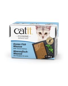Catit Nassfutter Meeresfisch-Mousse mit Thunfisch und Lachs 90 g