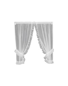 Hubatka Tagvorhang Vitrage 95 cm x 110 cm, Weiss