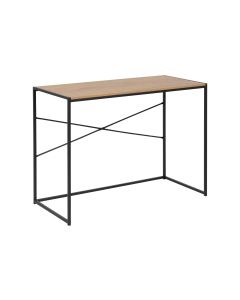 AC Design Tisch Seaford, Schwarz matt / Wildeiche matt