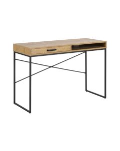AC Design Tisch Seaford, Schwarz matt / Wildeiche matt